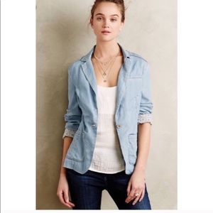 Pilcro and the Letterpress Newsy Chambray Jacket